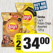 Simba Lay's Potato Chips Assorted-For Any 2 x 120g