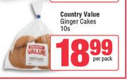 Country Value Ginger Cakes-10s Per Pack