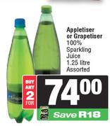 Appletiser Or Grapetiser 100% Sparkling Juice Assorted-For 2 x 1.25L