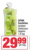 0Spar Freshline Golden Delicious Apples-1.5Kg Per Bag