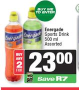 Energade Sports Drink Assorted-For 2 x 500ml