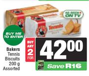 Bakers Tennis Biscuits Assorted-For 2 x 200g