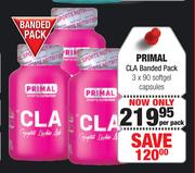 Primal CLA Banded Pack 3 x 90 Softgel Capsules-Per Pack