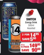 Switch Energy Drink Assorted-For 2 x 500ml