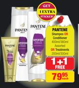 Pantene Shampoo Or Conditioner Assorted 400ml/360ml Or Treatments 200ml/300ml-Each