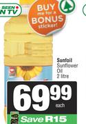 Sunfoil Sunflower Oil-2ltr Each