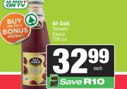 All Gold Tomato Sauce-700ml Each