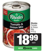 Rhodes Tomato & Onion Mix-410g Each