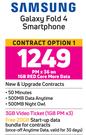 Samsung Galaxy Fold 4 Smartphone- On 1GB Red Core More Data (36 Months)