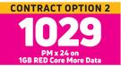 Samsung S22 PLUS 5G Black Smartphone- On 1GB Red Core More Data (24 Months)
