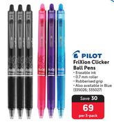 Pilot FriXion Clicker Ball Pens-Per 3-Pack