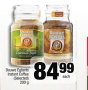 0 Douwe Egberts Instant Coffee-200g Each