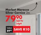 Marbet Morocco Silver Cornice-2m Per Length