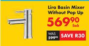 Diva Lira Basin Mixer Without Pop Up