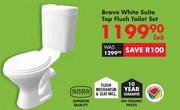 Bravo White Suite Top Flush Toilet Set