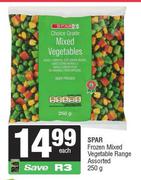 Spar Frozen Mixed Vegetable Range Assorted-250gm Each