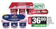 Clover Classic Smooth Yoghurt (Excluding Fruit)- For 2 x 6s