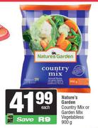 Nature's Garden Country Mix Or Garden Mix Vegetabless-900gm Each