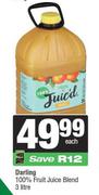 Darling 100% Fruit Juice Blend-3Ltr Each