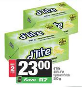 d'lite 40% Fat Spread Brick-For 2 x 500gm
