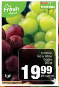 Freshline Red Or White Grapes-500g Per Punnet