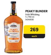 Peaky Blinder Irish Whiskey-750ml Each