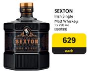 Sexton Irish Single Malt Whiskey-750ml Each