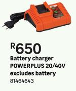 Powerplus 20/40V Battery Charger