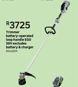 Ego 56V Excludes Battery & Charger Loop Handle Battery Operated Trimmer