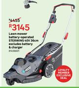 Sterwins 40V 36cm Battery Operated Lawn Mower