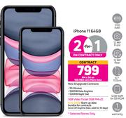 2 x Apple iPhone 11 64GB-On 1GB Red Core More Data