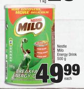 Nestle Milo Energy Drink-500g Each