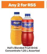 Hall's Blended Fruit Drink Concentrate Assorted-For Any 2 x 1.25L
