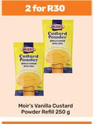Moir's Vanilla Custard Powder Refill-For 2 x 250g