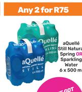 Aquelle Still Natural Spring Or Sparkling Water-For Any 2 x 6 x 500ml