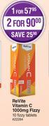 Revite Vitamin C 1000mg Fizzy 10 Fizzy Tablets-For 2