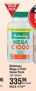 Bettaway Mega C1000 Value Pack 180 Tablets-Per Pack