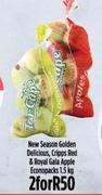 New Season Golden Delicious, Cripps Red & Royal Gala Apple Econopacks-For 2 x 1.5Kg