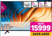 Hisense 75" (190cm) 4K UHD Smart TV 75A6H
