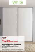 Wardrobe Sliding Door Allure White H250cm x W92cm 81407213