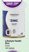 Lifestyle Health Zinc-For 2 x 100 Tablets