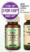 Gold Vitamin C & Zinc-For 2 x 60 Vegecaps