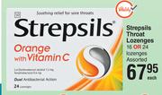 Strepsils Throat Lozenges Assorted-16 Or 24 Lozenges Each