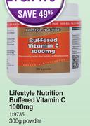 Lifestyle Nutrition Buffered Vitamin C 1000mg-For 1 x 300g Powder 