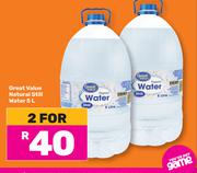 Great Value Natural Still Water-For 2 x 5Ltr