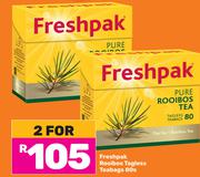 Freshpak Rooibos Tagless Teabgs -For 2 x 80s
