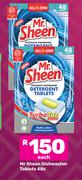 Mr Sheen Dishwasher Tablets-48s Pack Each