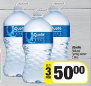 Aquelle Natural Spring Water-For 3 x 5Ltr