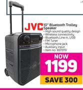 JVC 10" Bluetooth Trolley Speaker