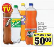 Spar Letta Soft Drink (Selected Incl.Stoney Ginger Beer Zero)-For Any 4 x 1.5Ltr